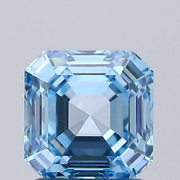 1.51 Ct. Fancy Vivid Blue Asscher Lab Grown Diamond