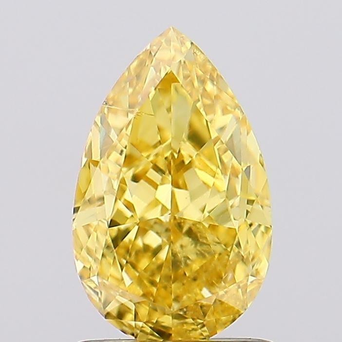 1.36 Ct. Fancy Vivid Yellow Pear Lab Grown Diamond