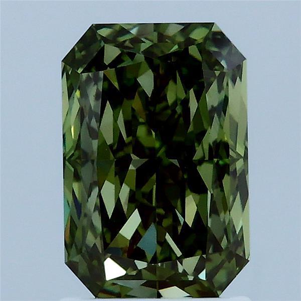 2.03 Ct. Fancy Vivid Green Radiant Lab Grown Diamond