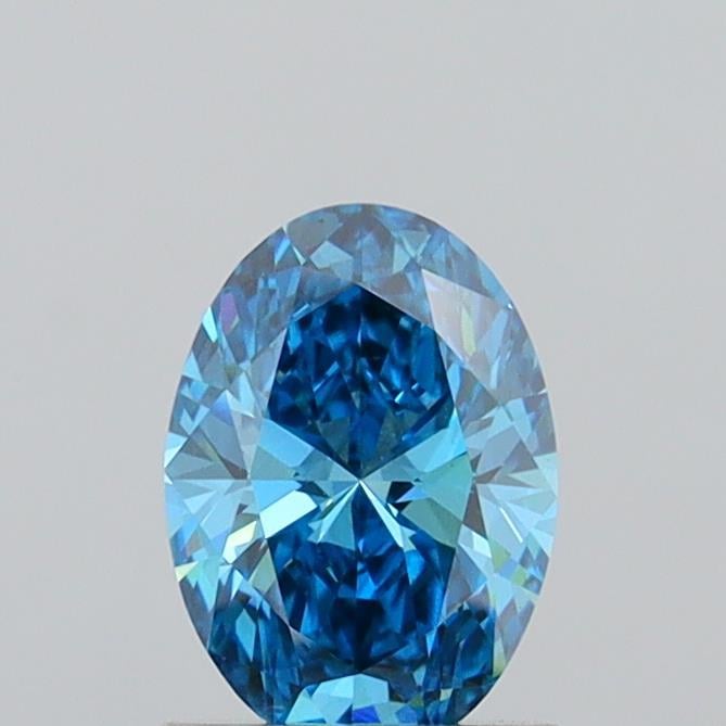 1.10 Ct. Fancy Vivid  Blue Oval Lab Grown Diamond