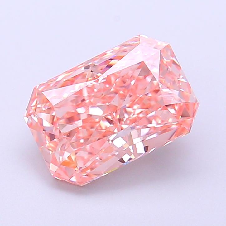 2.41 Ct. Fancy Vivid  Pink Radiant Lab Grown Diamond