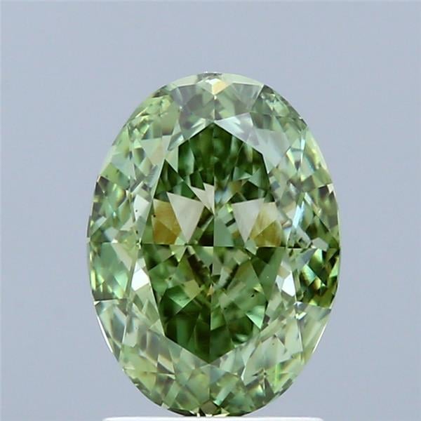 2.03 Ct. Fancy Vivid Green Oval Lab Grown Diamond