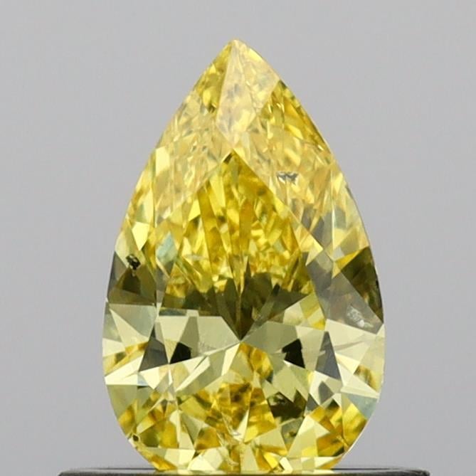 0.55 Ct. Fancy Vivid Yellow Pear Lab Grown Diamond
