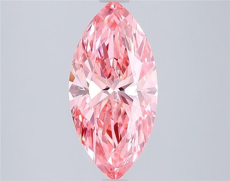 2.49 Ct. Fancy Vivid Pink Marquise Lab Grown Diamond