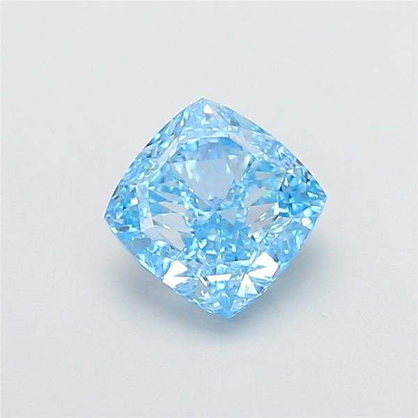 3.00 Ct. Fancy Vivid Blue Cushion Lab Grown Diamond