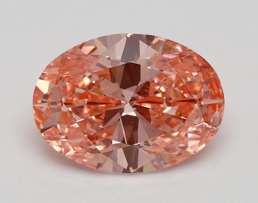2.00 Ct. Fancy Vivid Pink Oval Lab Grown Diamond