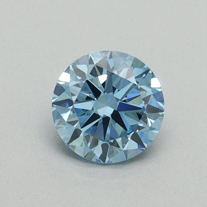 0.51 Ct. Fancy Vivid Blue Round Lab Grown Diamond