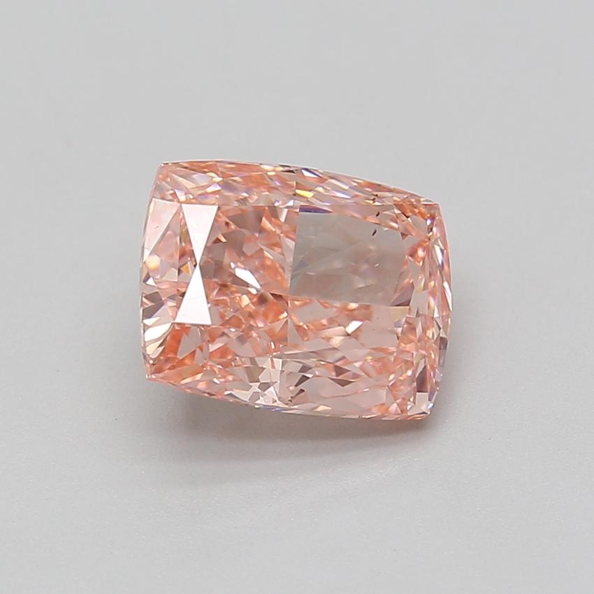 3.24 Ct. Fancy Vivid Pink Cushion Lab Grown Diamond