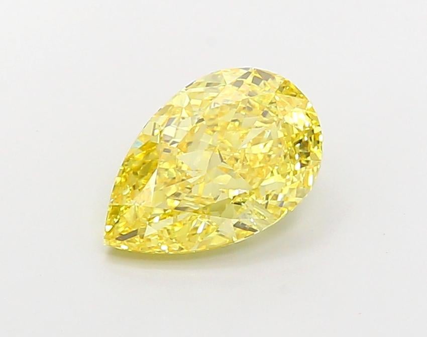 3.04 Ct. Fancy Vivid Yellow Pear Lab Grown Diamond