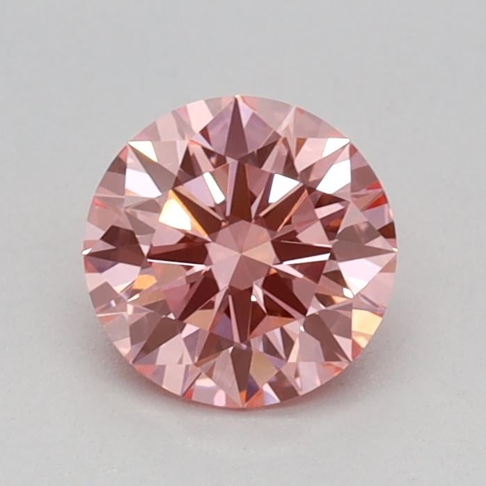 0.57 Ct. Fancy Vivid Pink Round Lab Grown Diamond