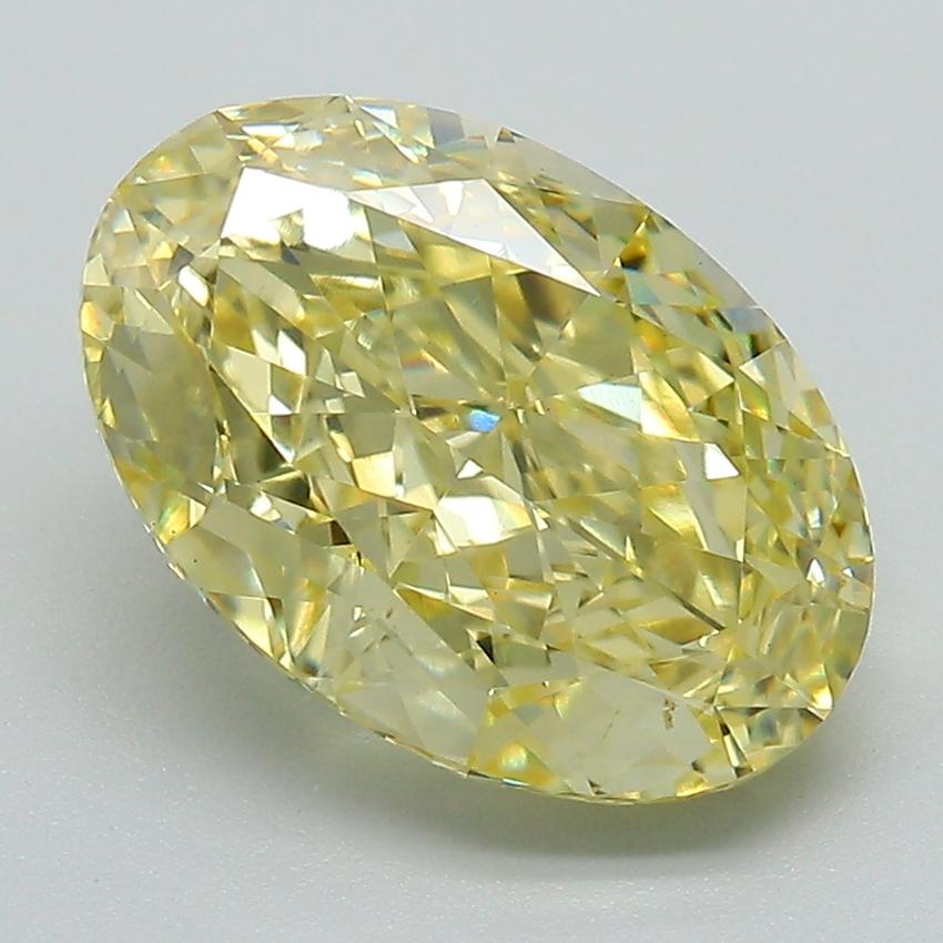 4.00 Ct. Fancy Intense Yellow Oval Lab Grown Diamond