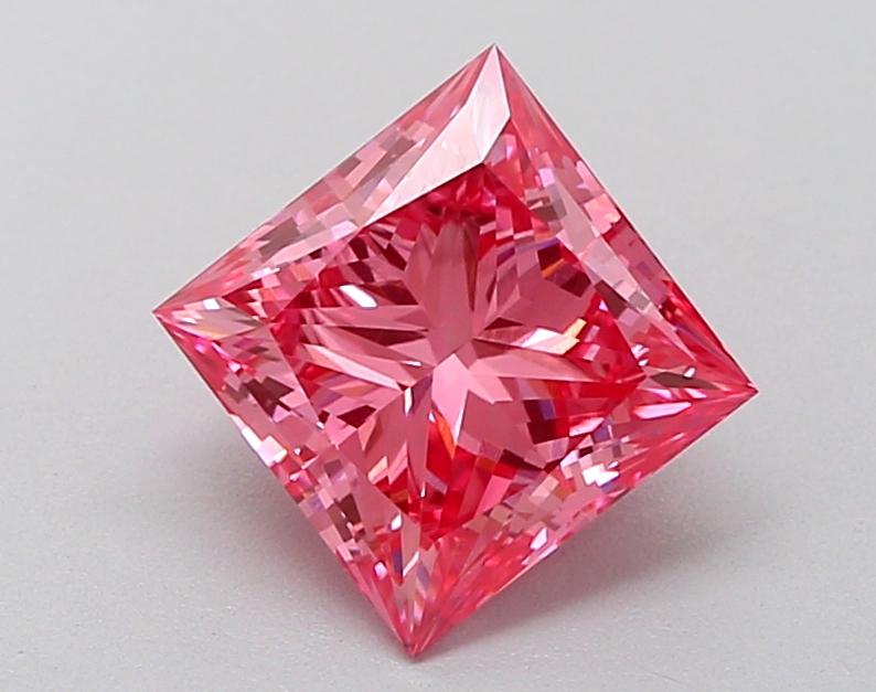 1.88 Ct. Fancy Pink Vivid Princess Lab Grown Diamond