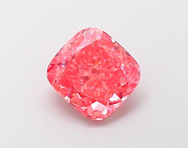 1.54 Ct. Fancy Vivid Pink Cushion Lab Grown Diamond