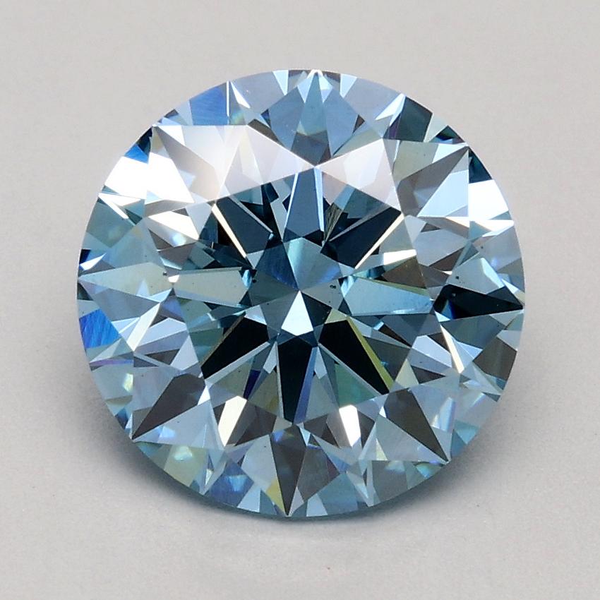 2.05 Ct. Fancy Intense Blue Round Lab Grown Diamond