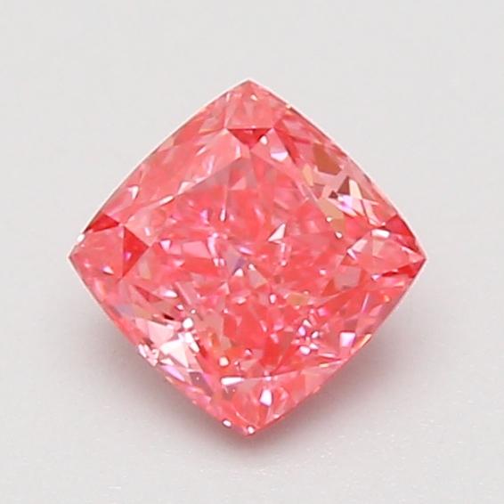 0.96 Ct. Fancy Vivid Pink Cushion Lab Grown Diamond