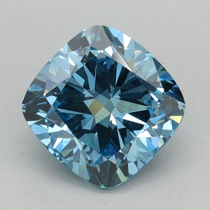 1.02 Ct. Fancy Vivid Blue Cushion Lab Grown Diamond