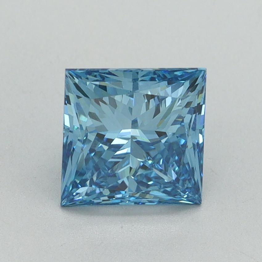 1.52 Ct. Fancy Vivid Blue Princess Lab Grown Diamond