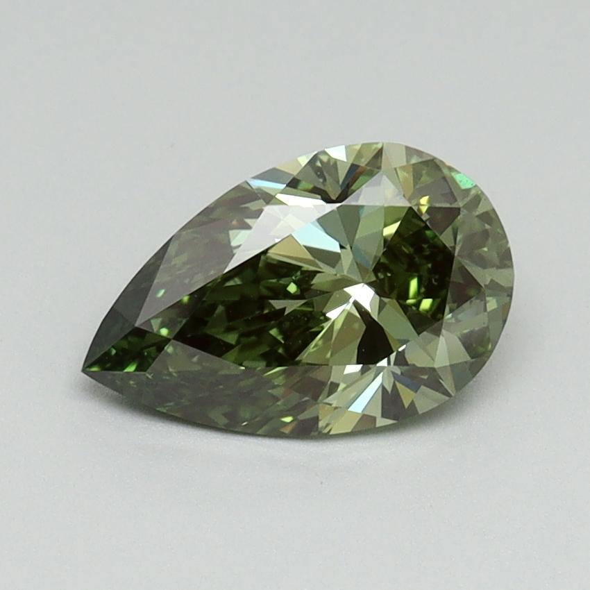 1.03 Ct. Fancy Vivid Green Pear Lab Grown Diamond