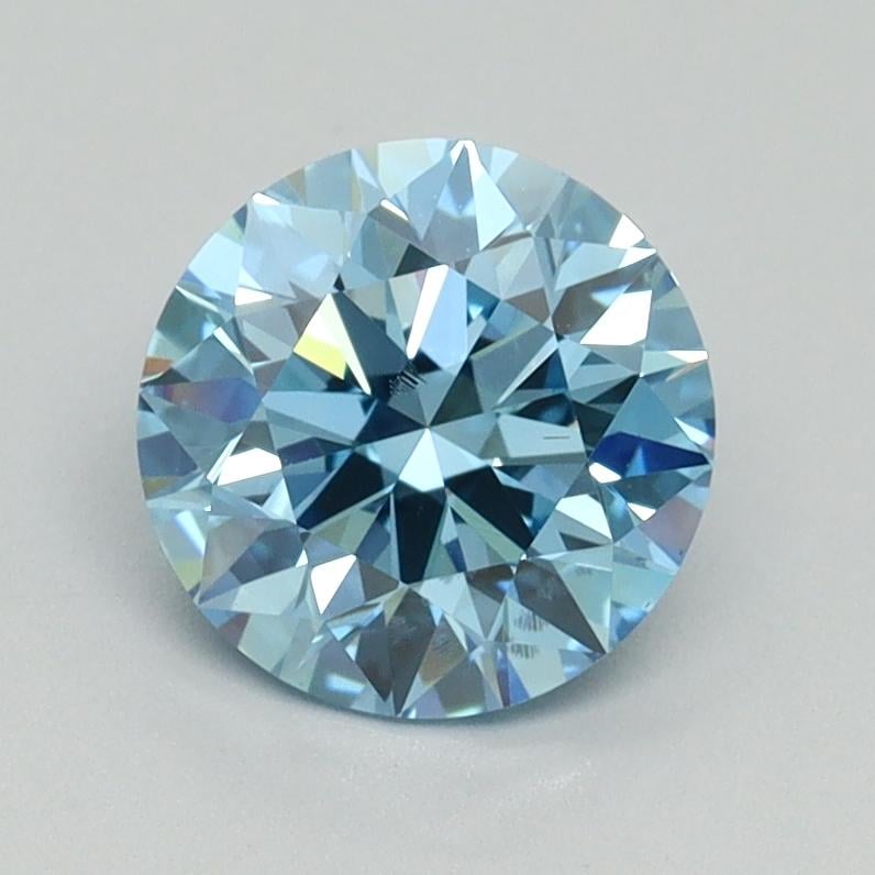 1.32 Ct. Fancy Vivid Blue Round Lab Grown Diamond