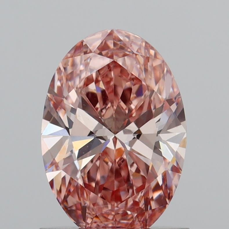1.03 Ct. Fancy Intense Brownish Pink Oval Lab Grown Diamond