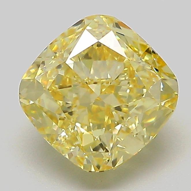 2.01 Ct. Fancy Yellow Cushion Lab Grown Diamond
