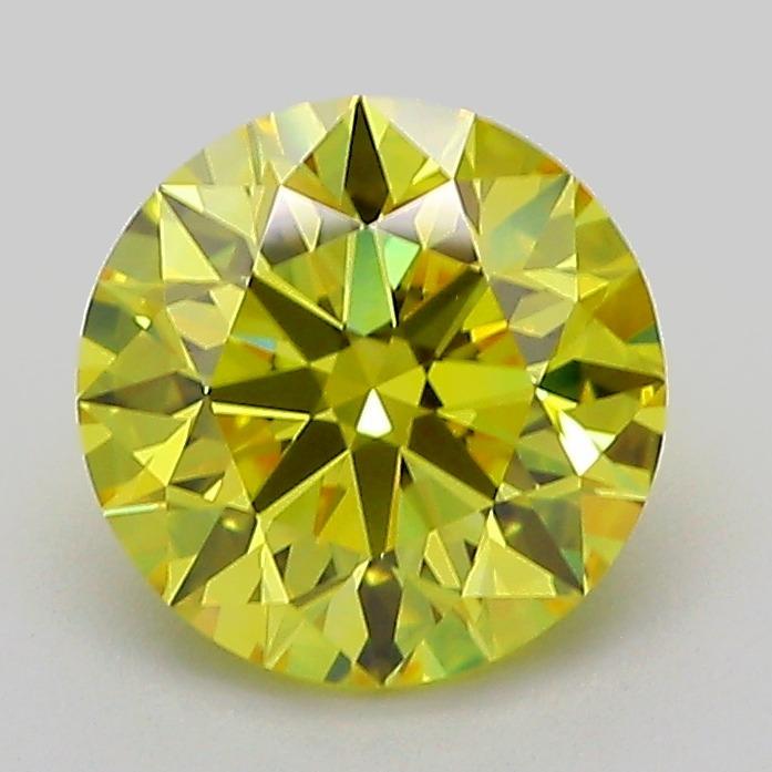 1.64 Ct. Fancy Vivid  Yellow Round Lab Grown Diamond
