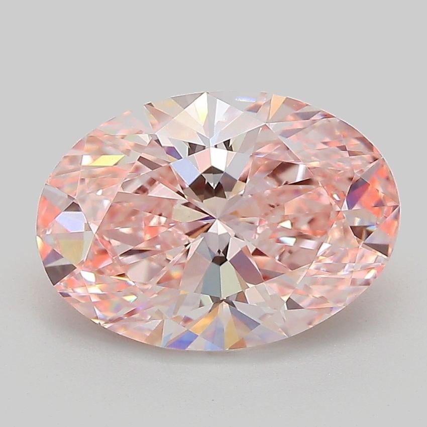 3.53 Ct. Fancy Vivid Pink Oval Lab Grown Diamond