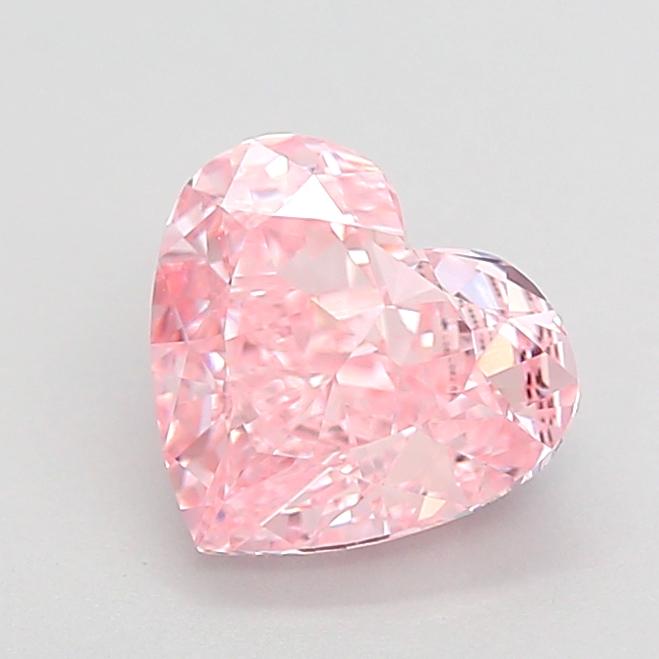 1.52 Ct. Fancy Vivid  Pink Heart Lab Grown Diamond