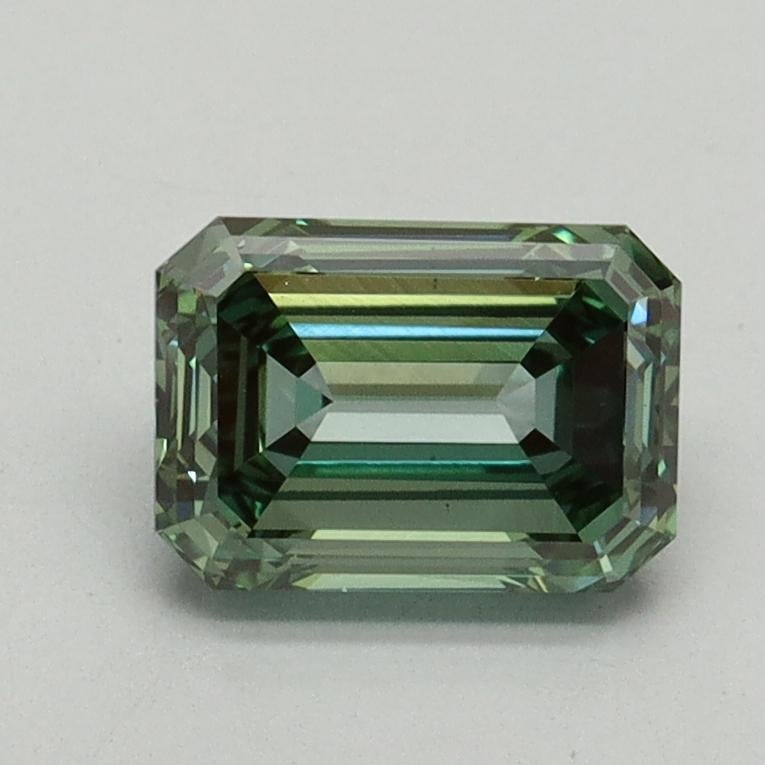 1.25 Ct. Fancy Vivid Pacific Green Emerald Lab Grown Diamond