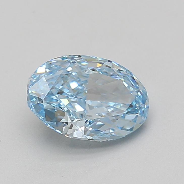 1.56 Ct. Fancy Vivid Blue Oval Lab Grown Diamond