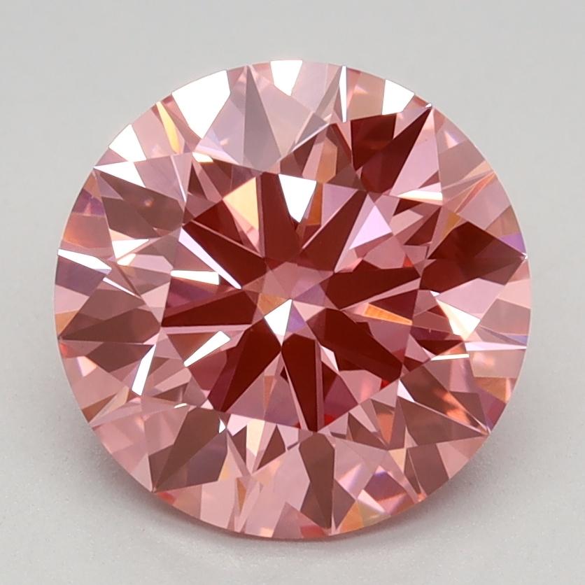 2.39 Ct. Fancy Vivid Pink Round Lab Grown Diamond