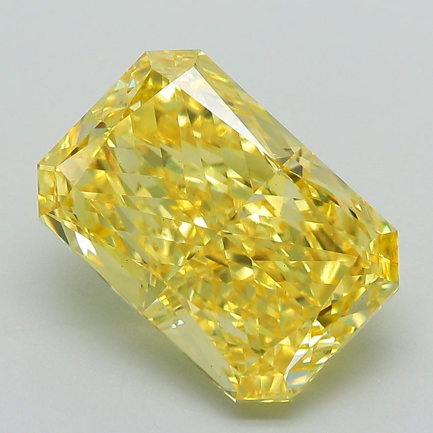 6.24 Ct. Fancy Vivid Yellow Radiant Lab Grown Diamond