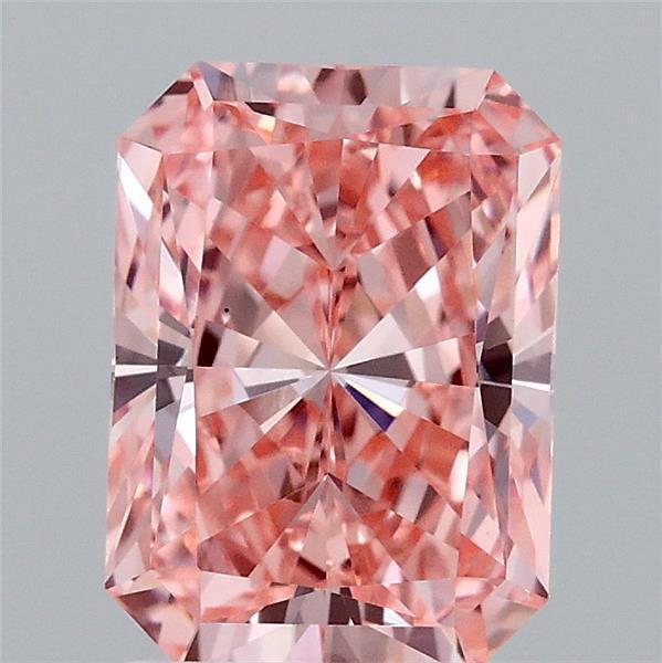 2.10 Ct. Fancy Vivid Pink Radiant Lab Grown Diamond
