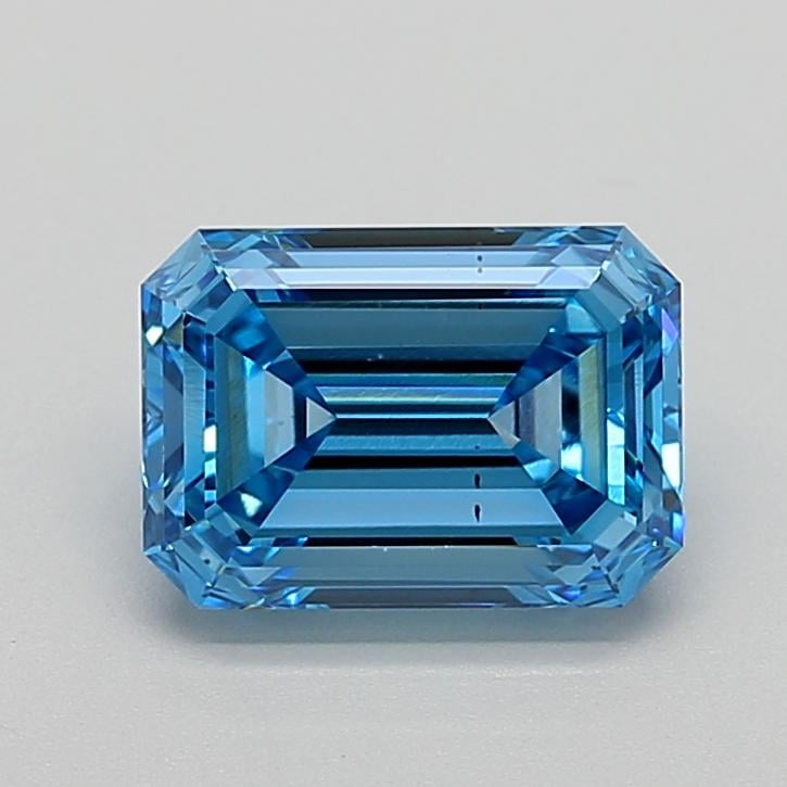 2.55 Ct. Fancy Vivid  Blue Emerald Lab Grown Diamond