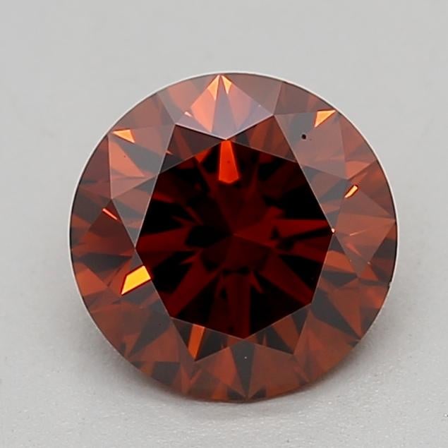 1.16 Ct. Fancy Deep  Orange Round Lab Grown Diamond
