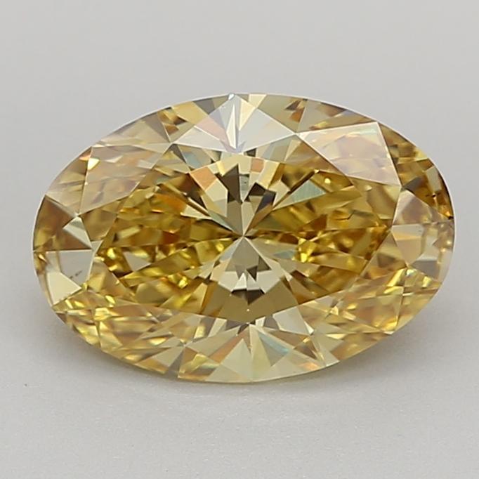 2.51 Ct. Fancy Vivid  Yellow Oval Lab Grown Diamond