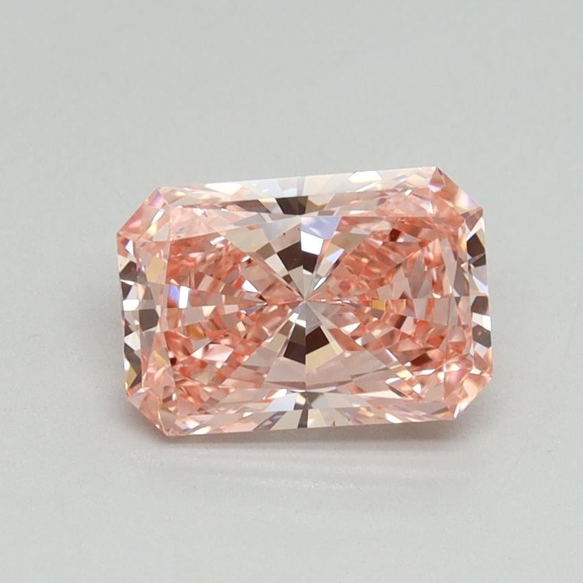 1.51 Ct. Fancy Vivid Pink Radiant Lab Grown Diamond
