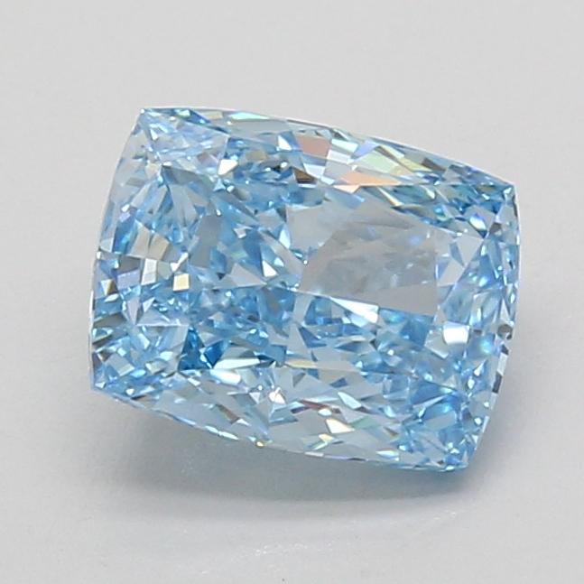 2.01 Ct. Fancy Vivid Blue Cushion Lab Grown Diamond