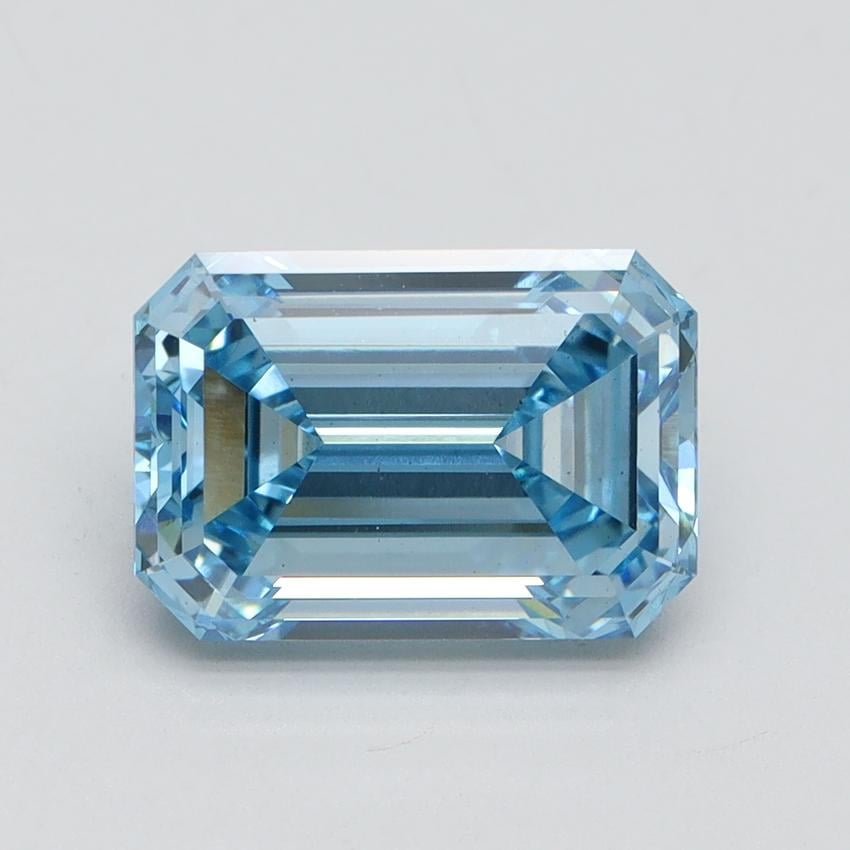3.12 Ct. Fancy Intense Blue Emerald Lab Grown Diamond