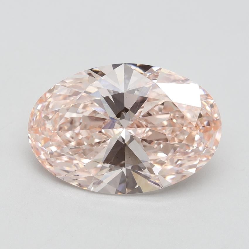 5.25 Ct. Fancy Vivid Pink Oval Lab Grown Diamond