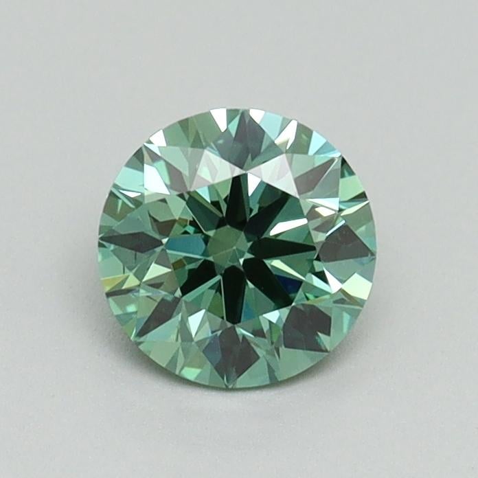 0.62 Ct. Fancy Vivid Pacific Green Round Lab Grown Diamond