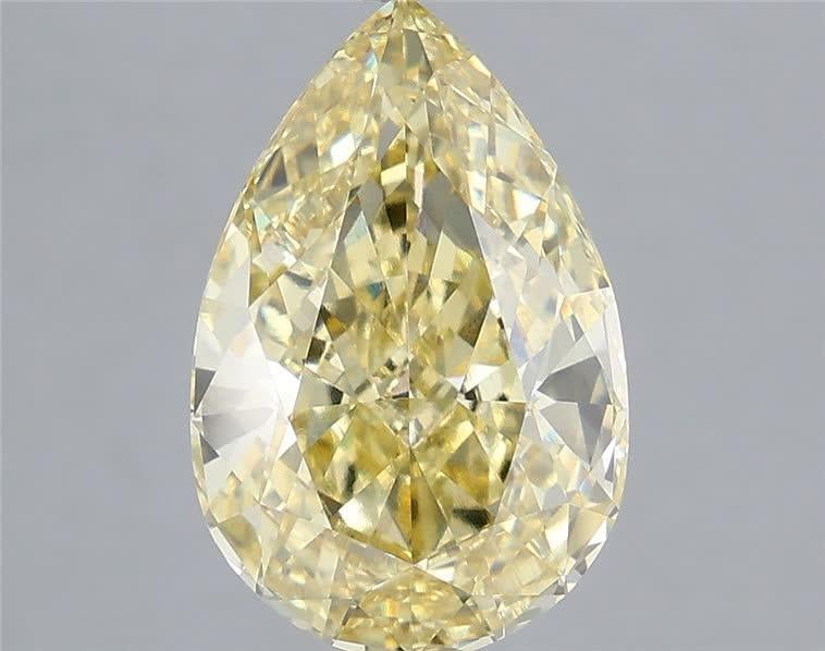 4.58 Ct. Fancy Intense Yellow Pear Lab Grown Diamond