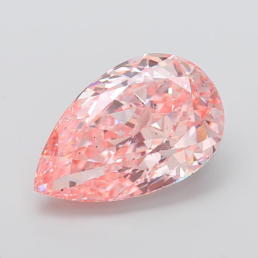 12.03 Ct. Fancy Vivid Pink Pear Lab Grown Diamond