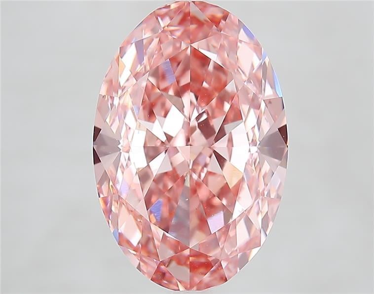 6.86 Ct. Fancy Vivid  Pink Oval Lab Grown Diamond