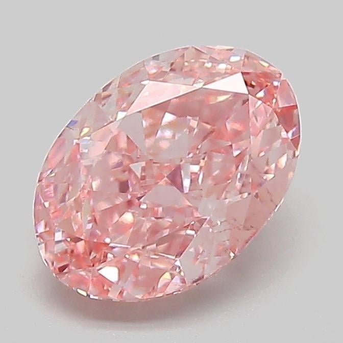 1.57 Ct. Fancy Vivid  Pink Oval Lab Grown Diamond