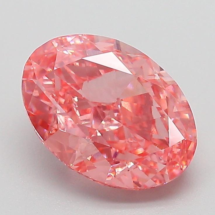 2.21 Ct. Fancy Vivid  Pink Oval Lab Grown Diamond
