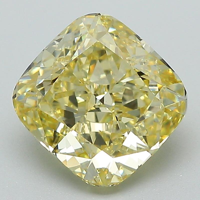 3.29 Ct. Fancy Intense Yellow Cushion Lab Grown Diamond