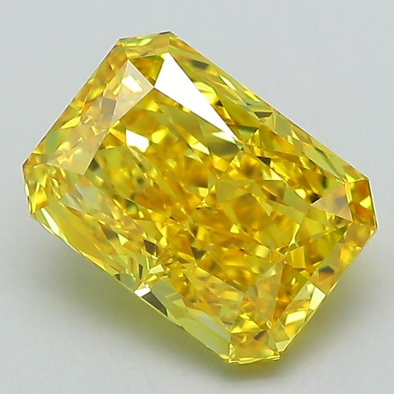 2.57 Ct. Fancy Vivid Yellow Radiant Lab Grown Diamond