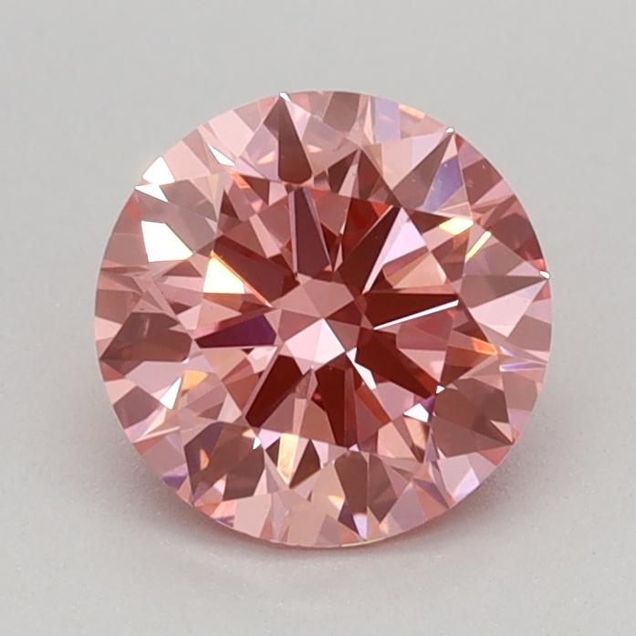 0.81 Ct. Fancy Vivid Pink Round Lab Grown Diamond