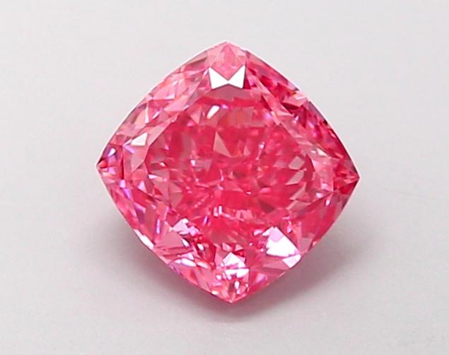 1.02 Ct. Fancy Vivid Pink Cushion Lab Grown Diamond